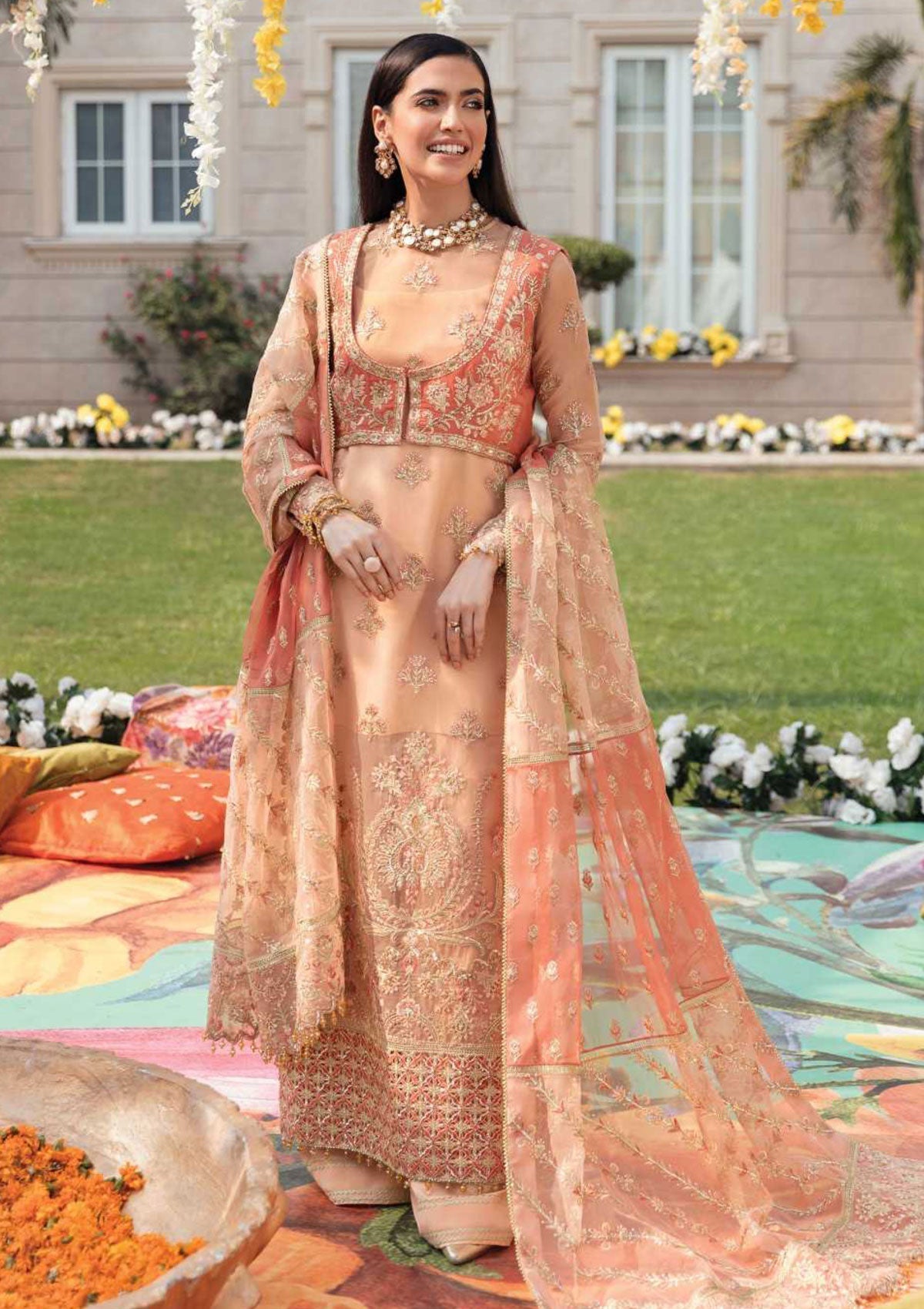 Formal Dress - Afrozeh - Shehnai - Wedding - Jahanara - AFS#05 available at Saleem Fabrics Traditions