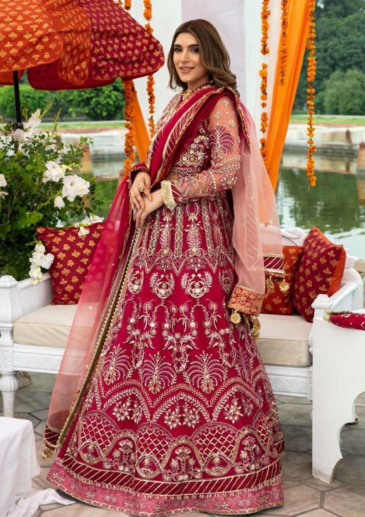 Formal Dress - Alif - Banno Ki Sahelian - Wedding - ALW#01 (DEEWANGI) available at Saleem Fabrics Traditions