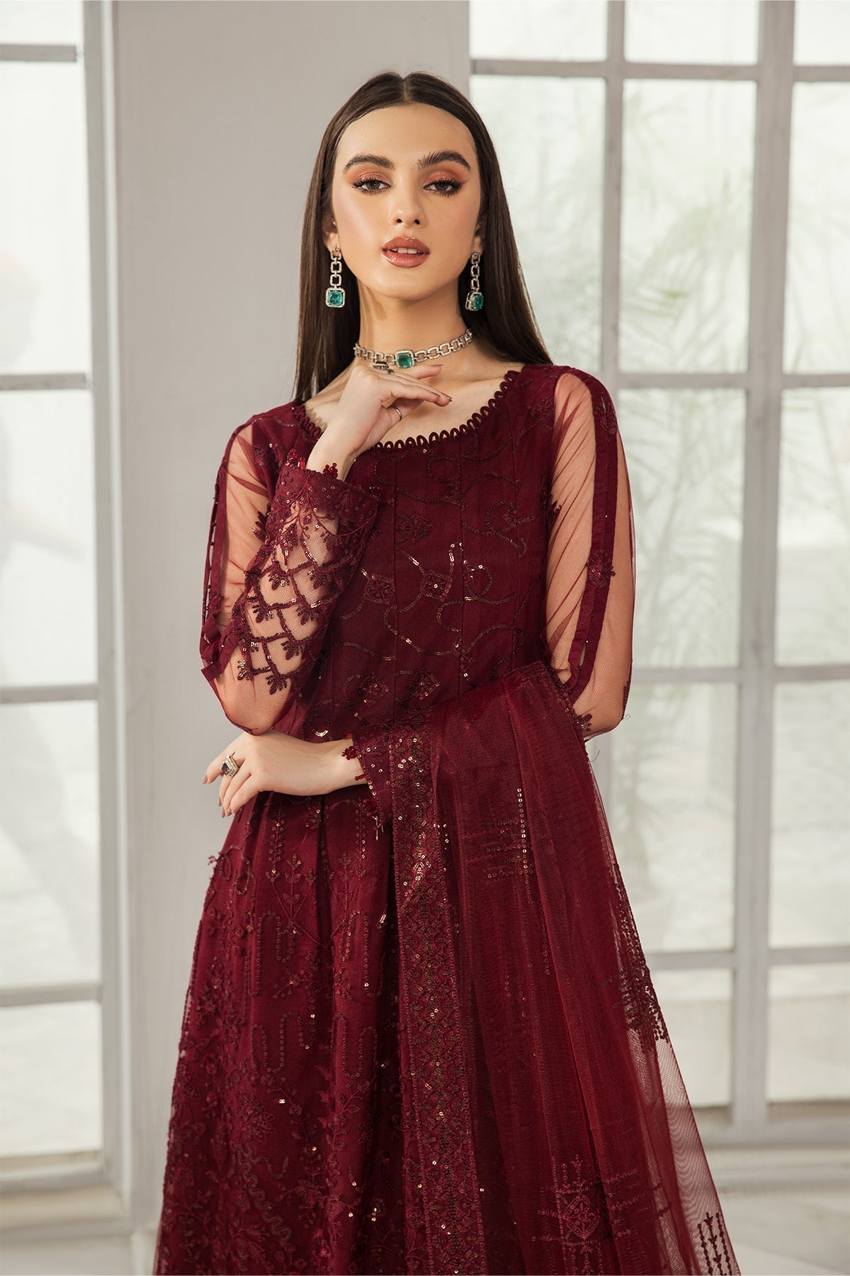 Formal Dress - Alizeh - Fashion - D#1 (Gulrukh) available at Saleem Fabrics Traditions