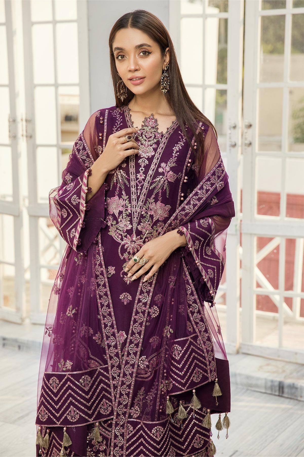 Formal Dress - Alizeh - Fashion - D#4 (Miraal) available at Saleem Fabrics Traditions