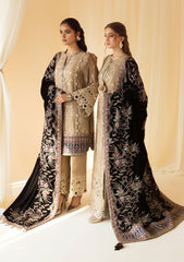 Formal Dress - Alizeh - Premium Velvet - D#1 (Zawiya) available at Saleem Fabrics Traditions