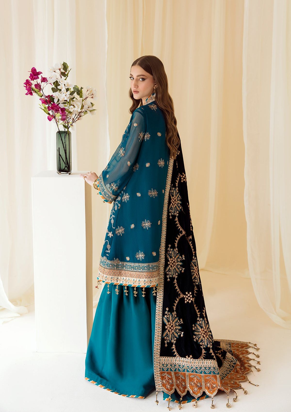 Formal Dress - Alizeh - Premium Velvet - D#2 (Dasht-E-Naz) available at Saleem Fabrics Traditions