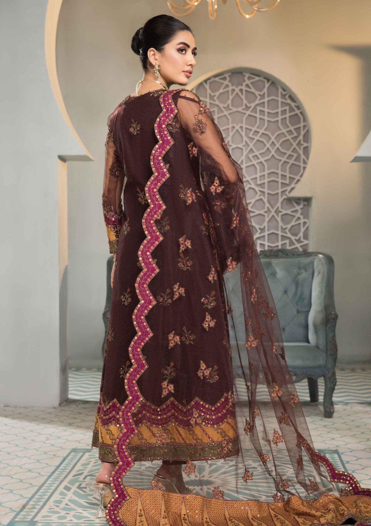 Formal Dress - Alizeh - Vasl e Meeras V12 - Rajwari - D#12 available at Saleem Fabrics Traditions