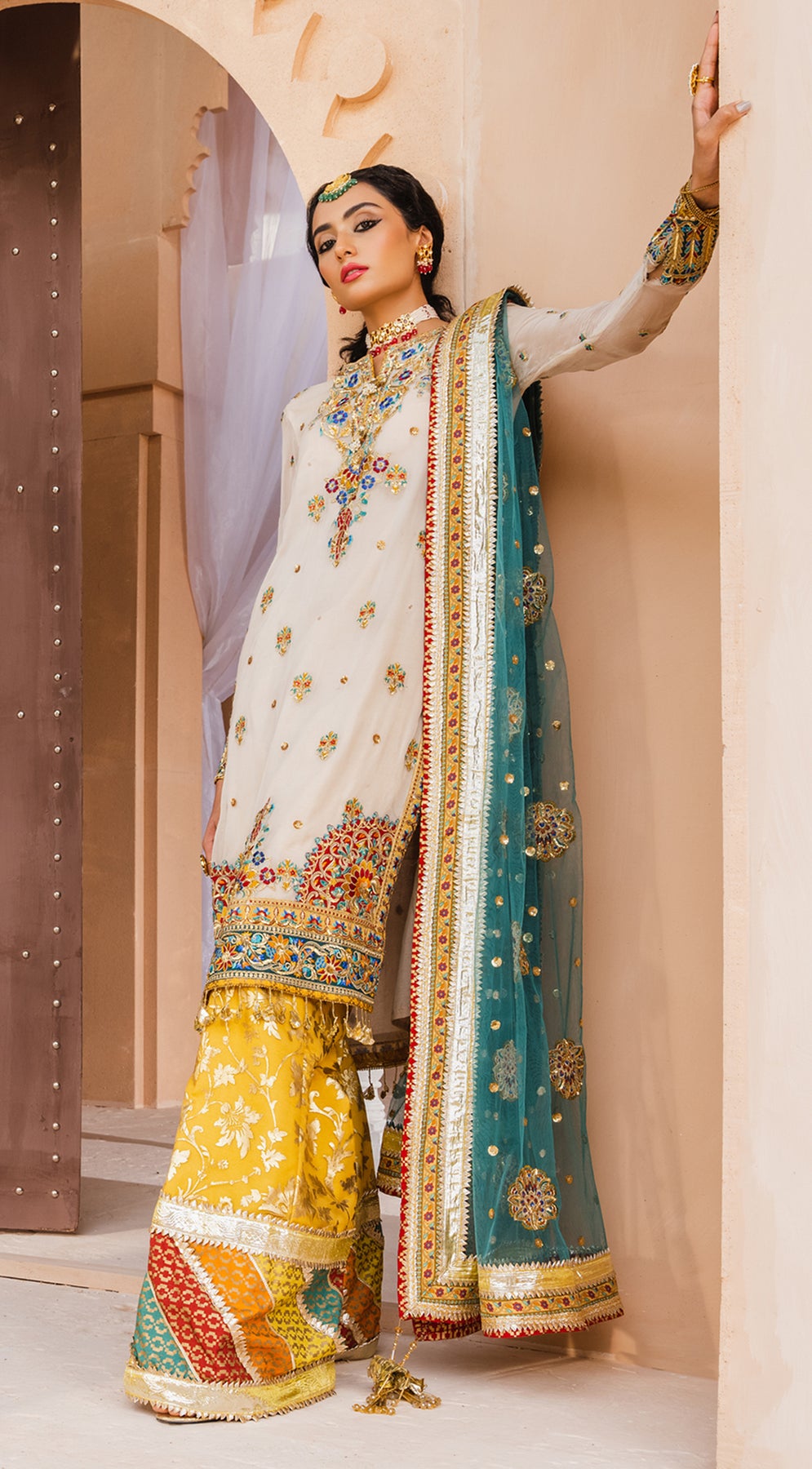 Formal Dress - Anaya - Kamair Rokni - Dhanak - HOOR - D#03 available at Saleem Fabrics Traditions