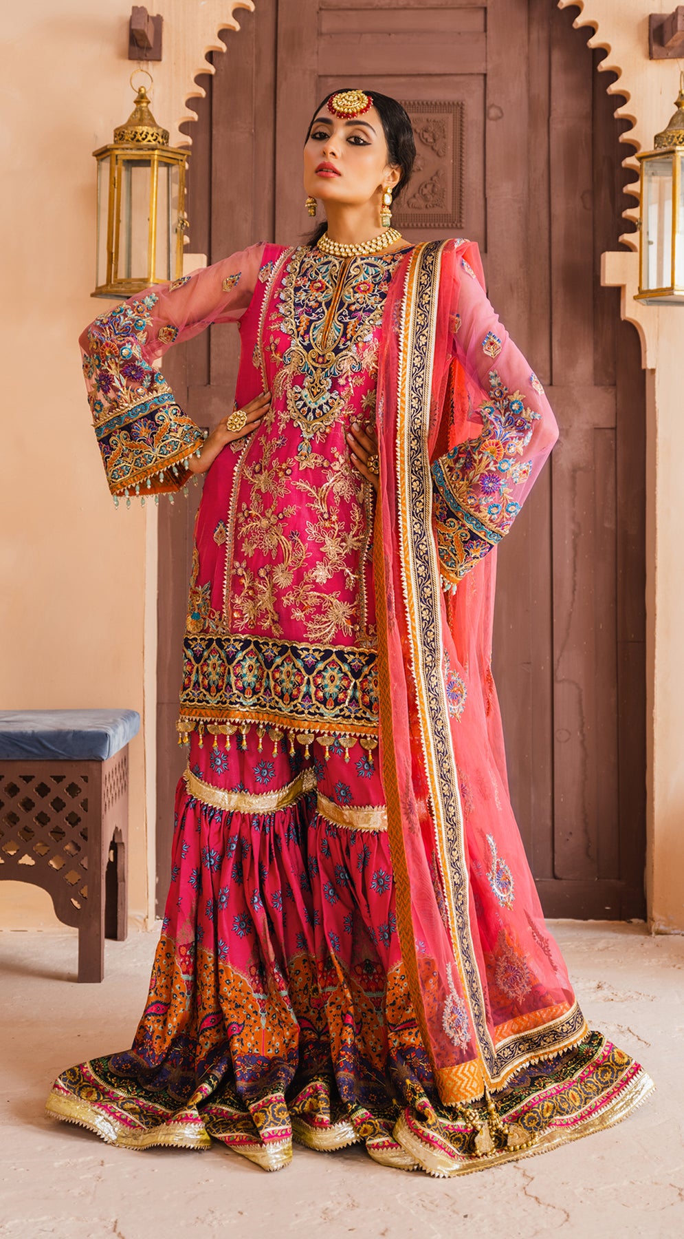 Formal Dress - Anaya - Kamair Rokni - Dhanak - JAHANARA - D#02 available at Saleem Fabrics Traditions