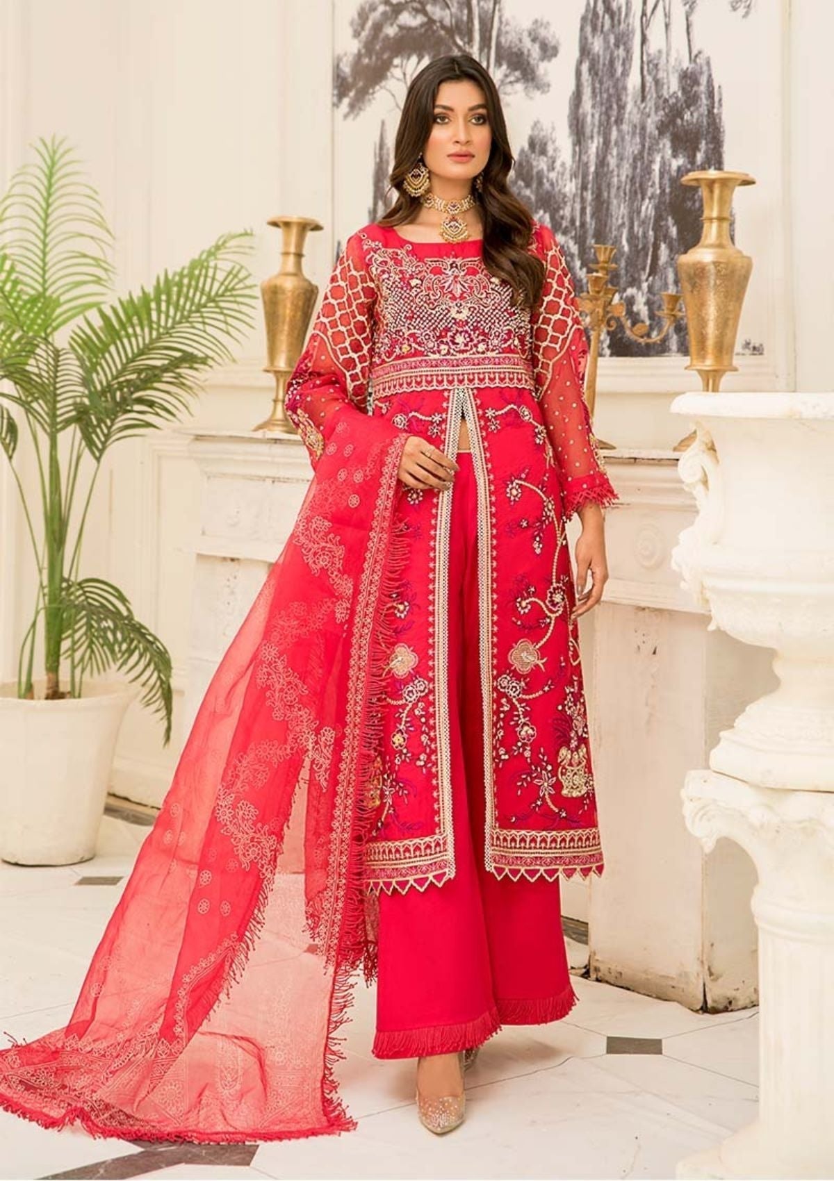 Formal Dress - Aroshi - Afreenish - AZAL available at Saleem Fabrics Traditions
