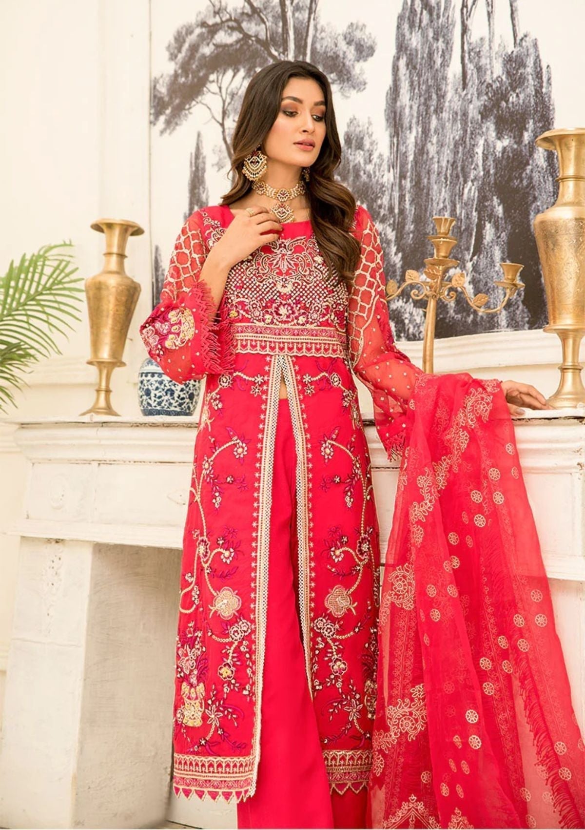 Formal Dress - Aroshi - Afreenish - AZAL available at Saleem Fabrics Traditions