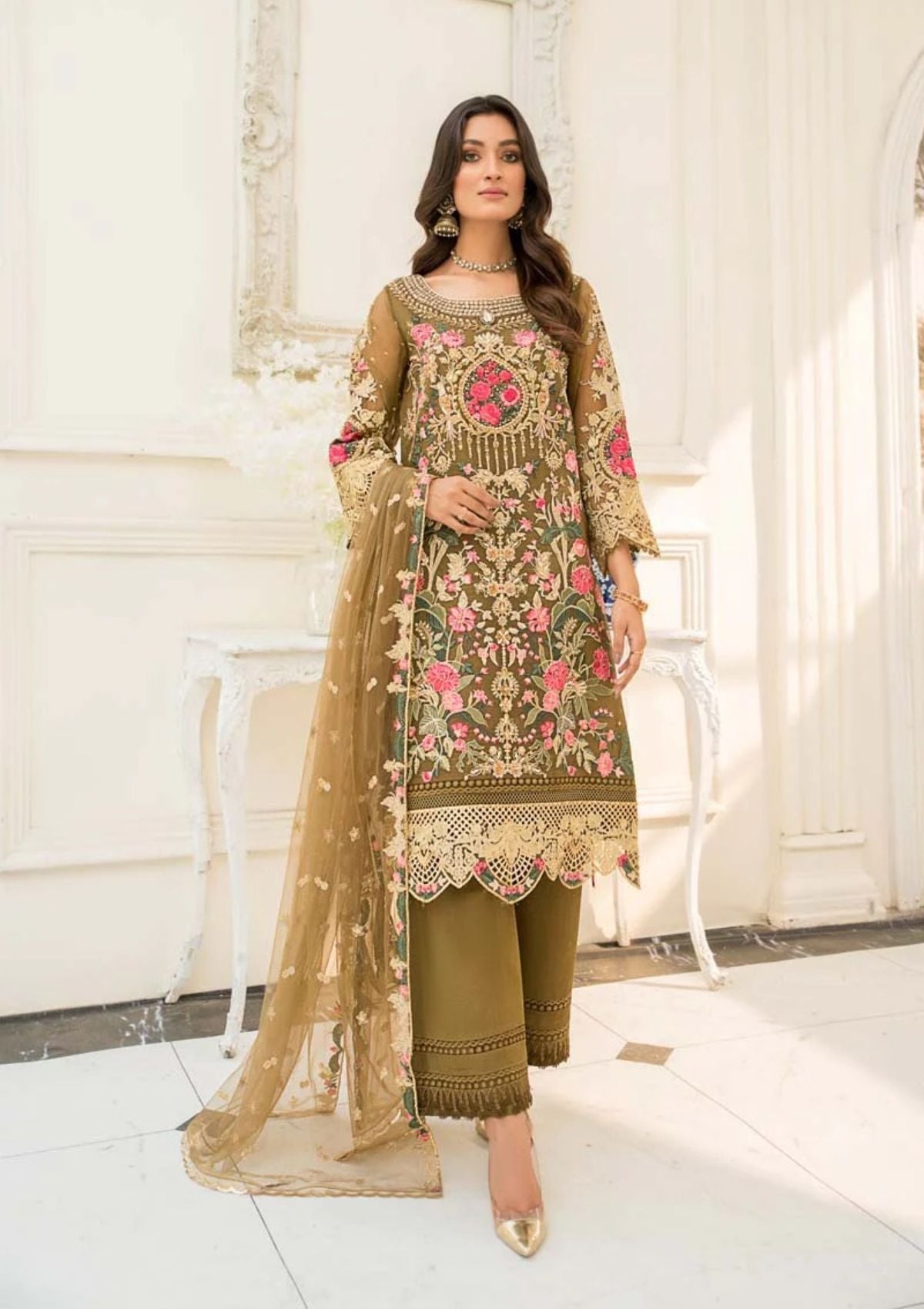 Formal Dress - Aroshi - Afreenish - MARINA available at Saleem Fabrics Traditions