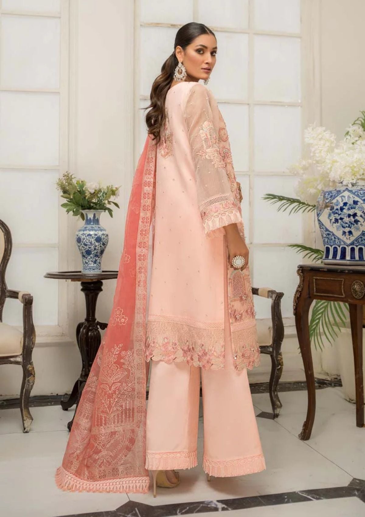 Formal Dress - Aroshi - Afreenish - SININEN available at Saleem Fabrics Traditions