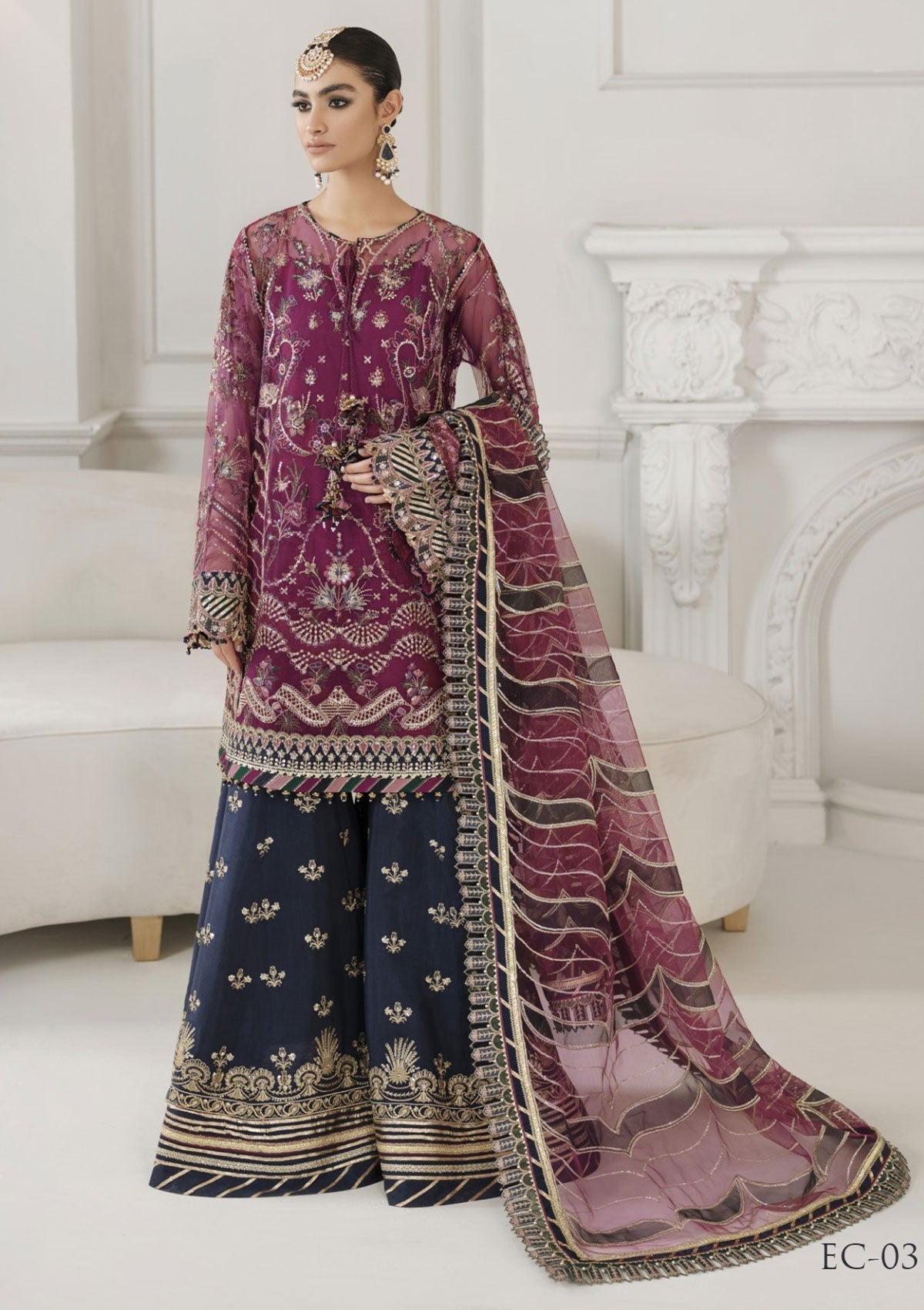 Formal Dress - Baroque - Chantelle - Festive - V10 - EC#03 available at Saleem Fabrics Traditions