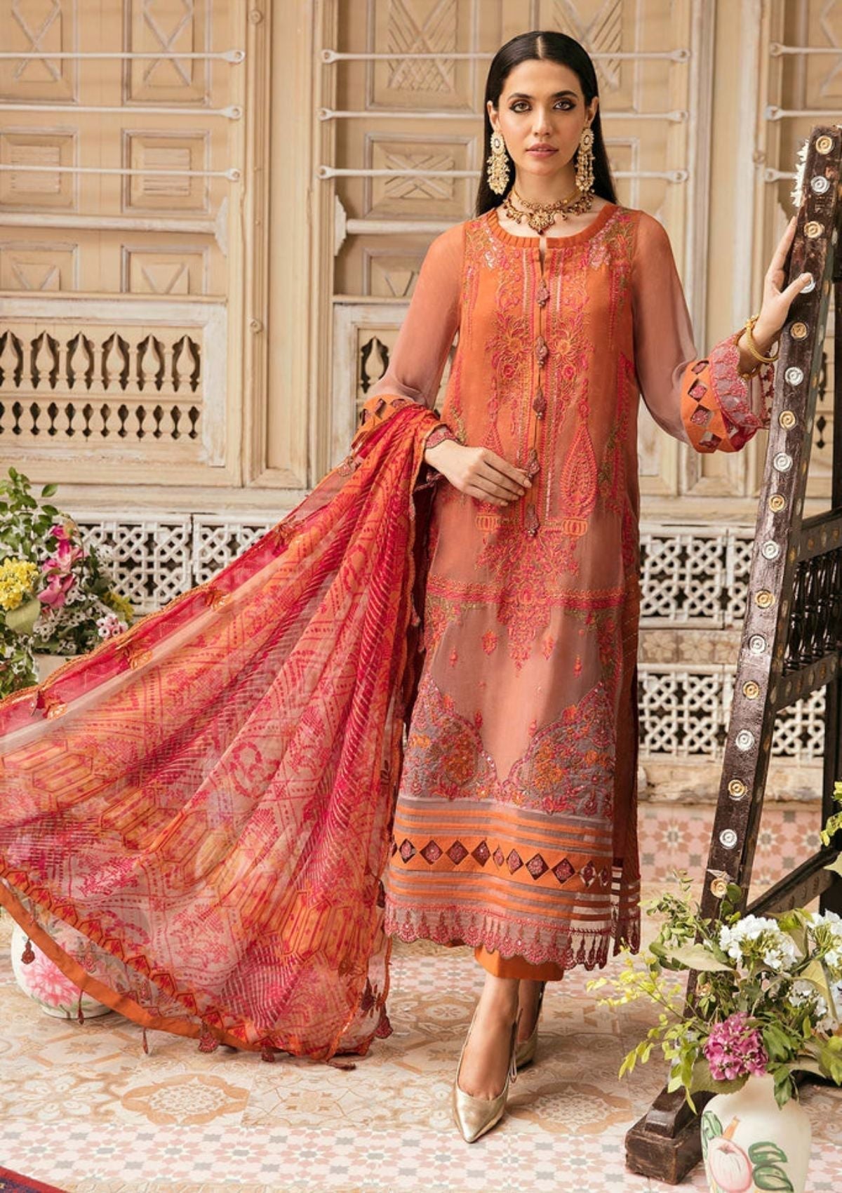 Formal Dress - Charizma - Vasl - Chiffon - V02 - VSL#12 available at Saleem Fabrics Traditions