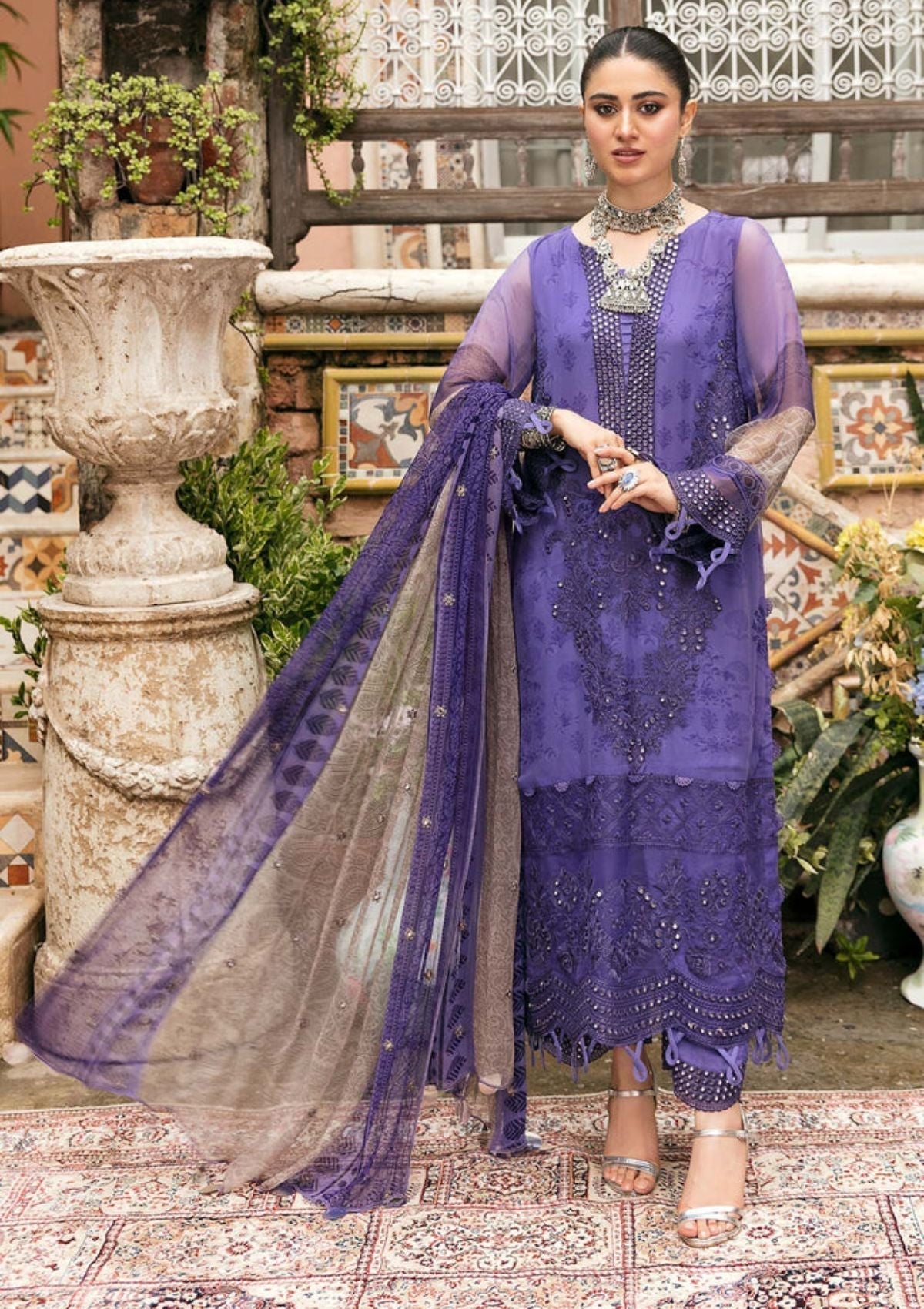 Formal Dress - Charizma - Vasl - Chiffon - V02 - VSL#15 available at Saleem Fabrics Traditions