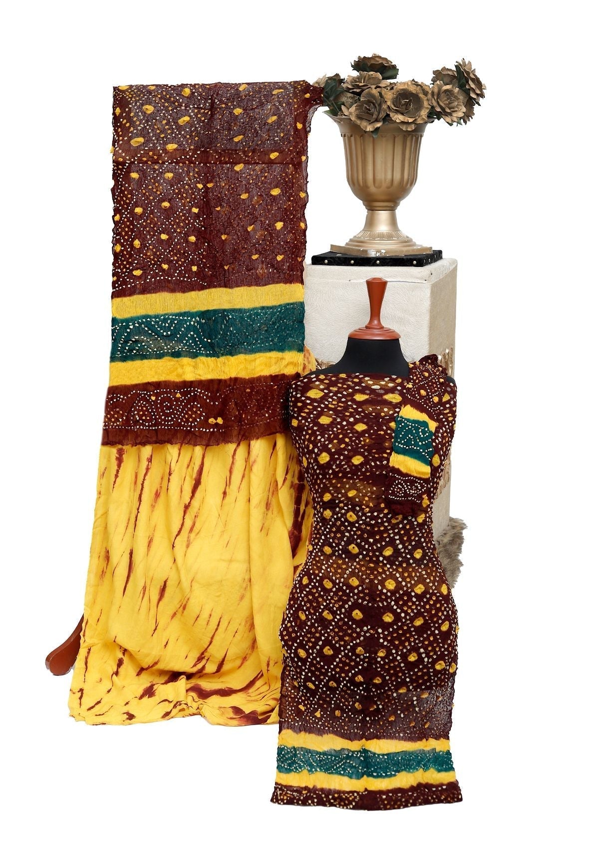 Formal Dress - Chiffon - Chunri - 3 Pcs Suit D#53 ADA available at Saleem Fabrics Traditions