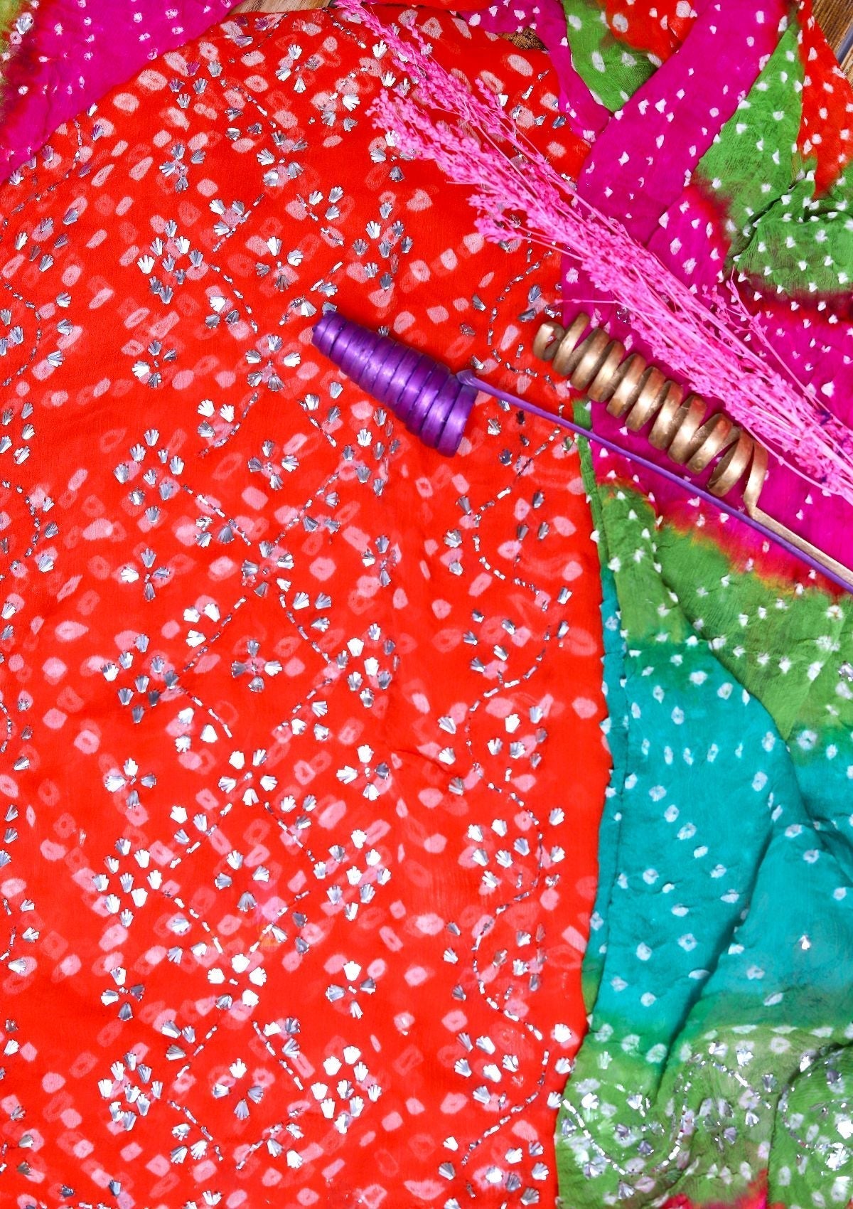 Formal Dress - Chiffon - Chunri - Mukesh - 2 Pcs Suit D#6 available at Saleem Fabrics Traditions
