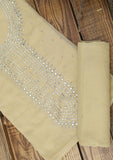Formal Dress - Chiffon - Mukesh - Fawn - D#1 available at Saleem Fabrics Traditions