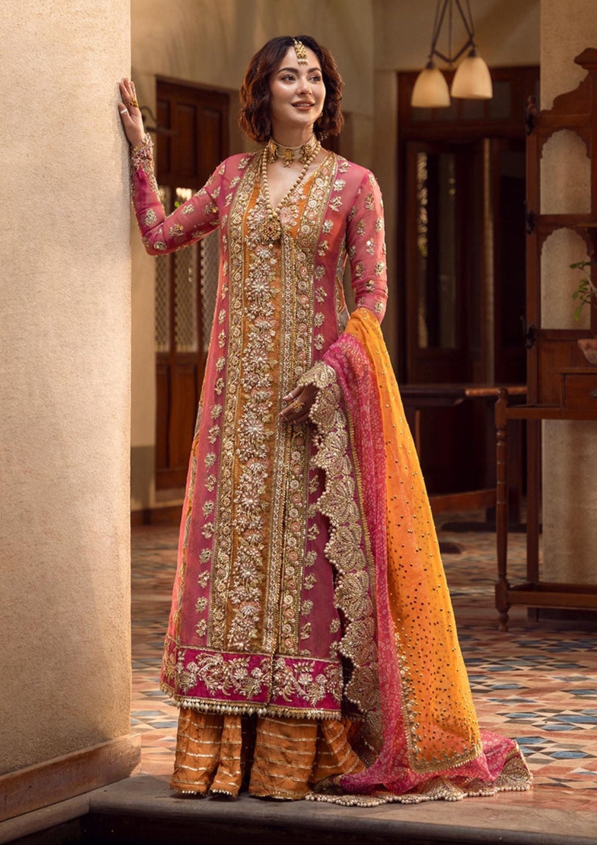 Formal Dress - Crimson - Wedding - CRW#4 available at Saleem Fabrics Traditions
