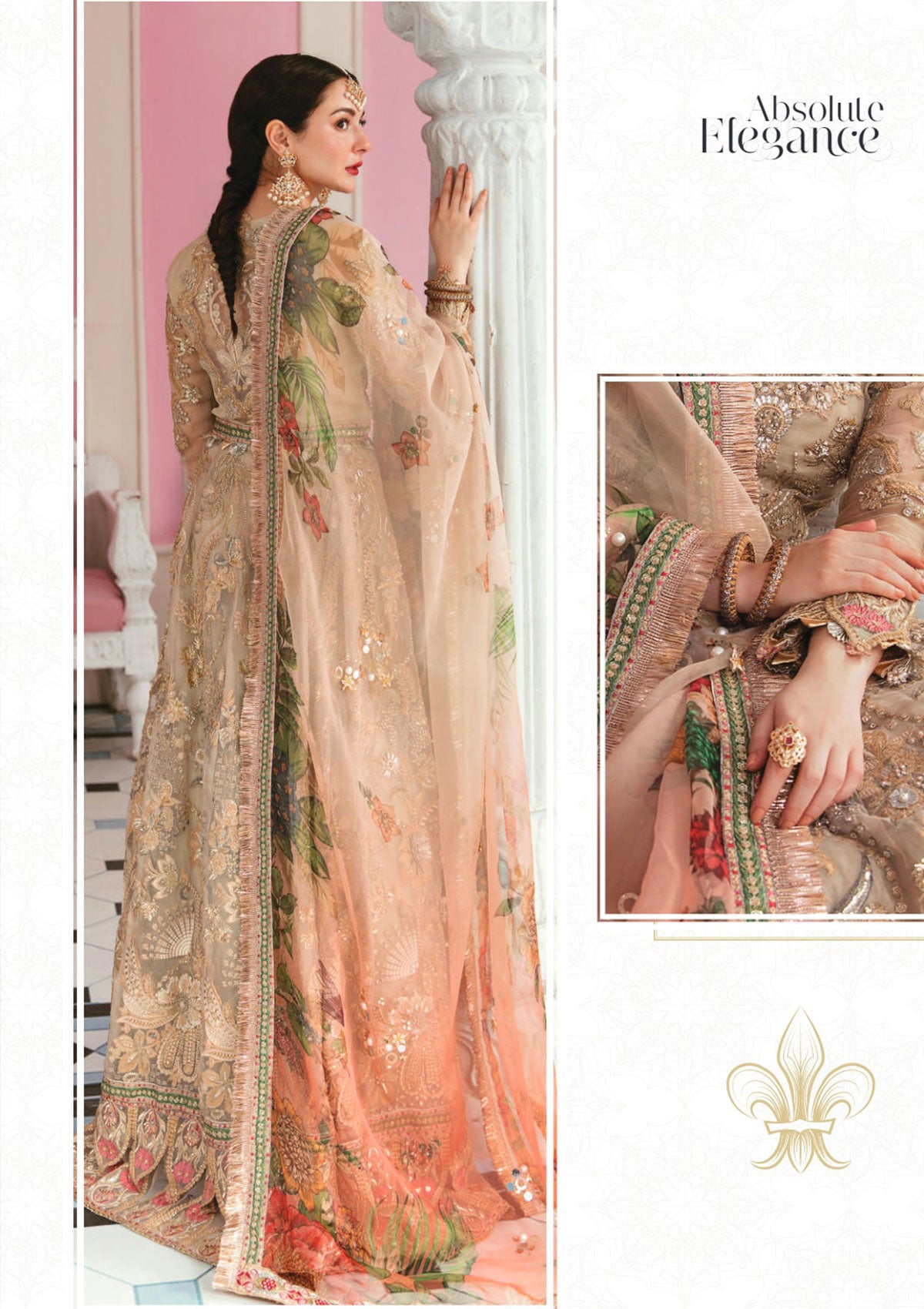 Formal Dress - Elaf - Celebrations - Handwork - ECC#2 available at Saleem Fabrics Traditions