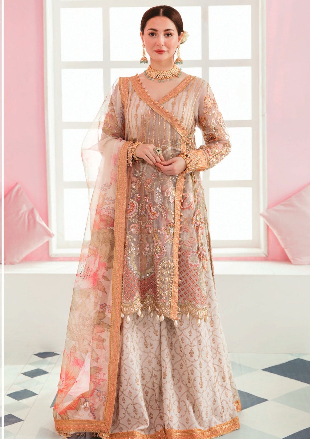 Formal Dress - Elaf - Celebrations - Handwork - ECC#5 available at Saleem Fabrics Traditions