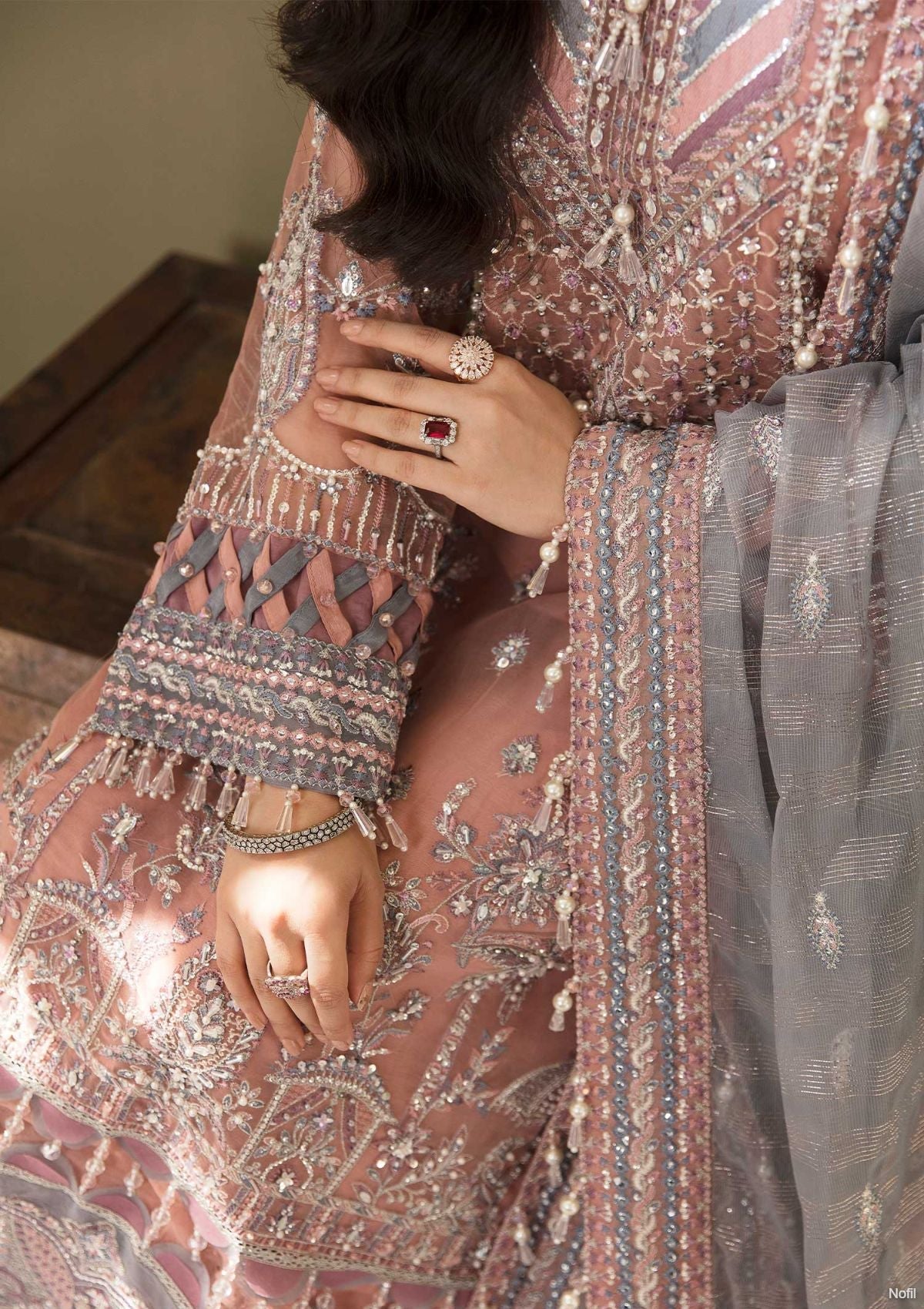 Formal Dress - Eleshia - Zarin - ABIR available at Saleem Fabrics Traditions