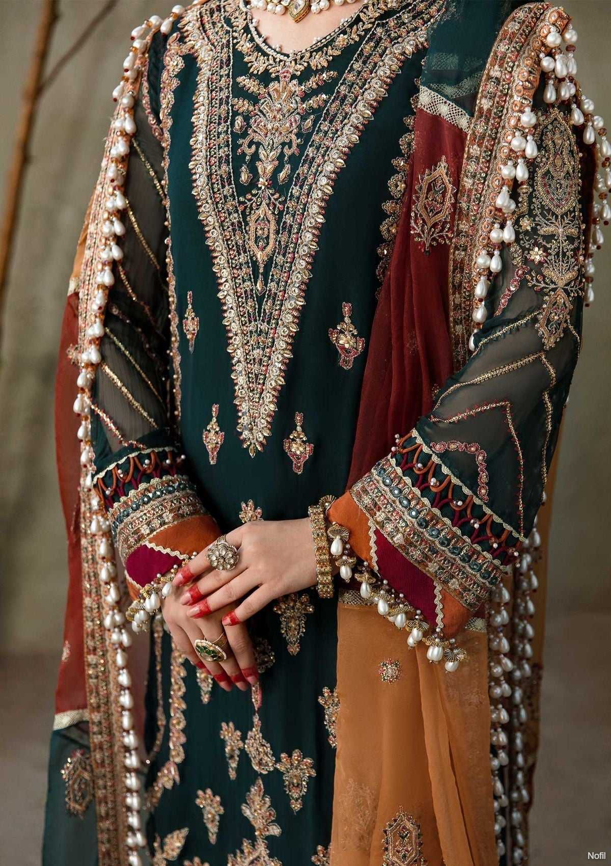 Formal Dress - Eleshia - Zarin - GUL RANG available at Saleem Fabrics Traditions
