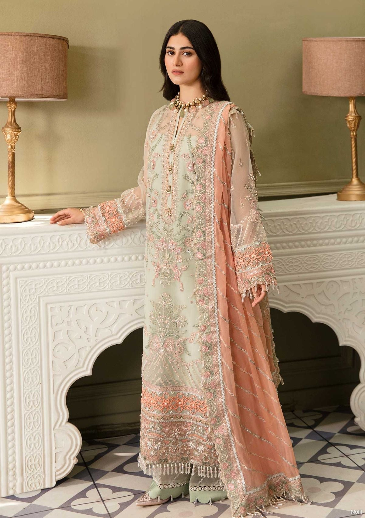 Formal Dress - Eleshia - Zarin - KHIBRAT available at Saleem Fabrics Traditions