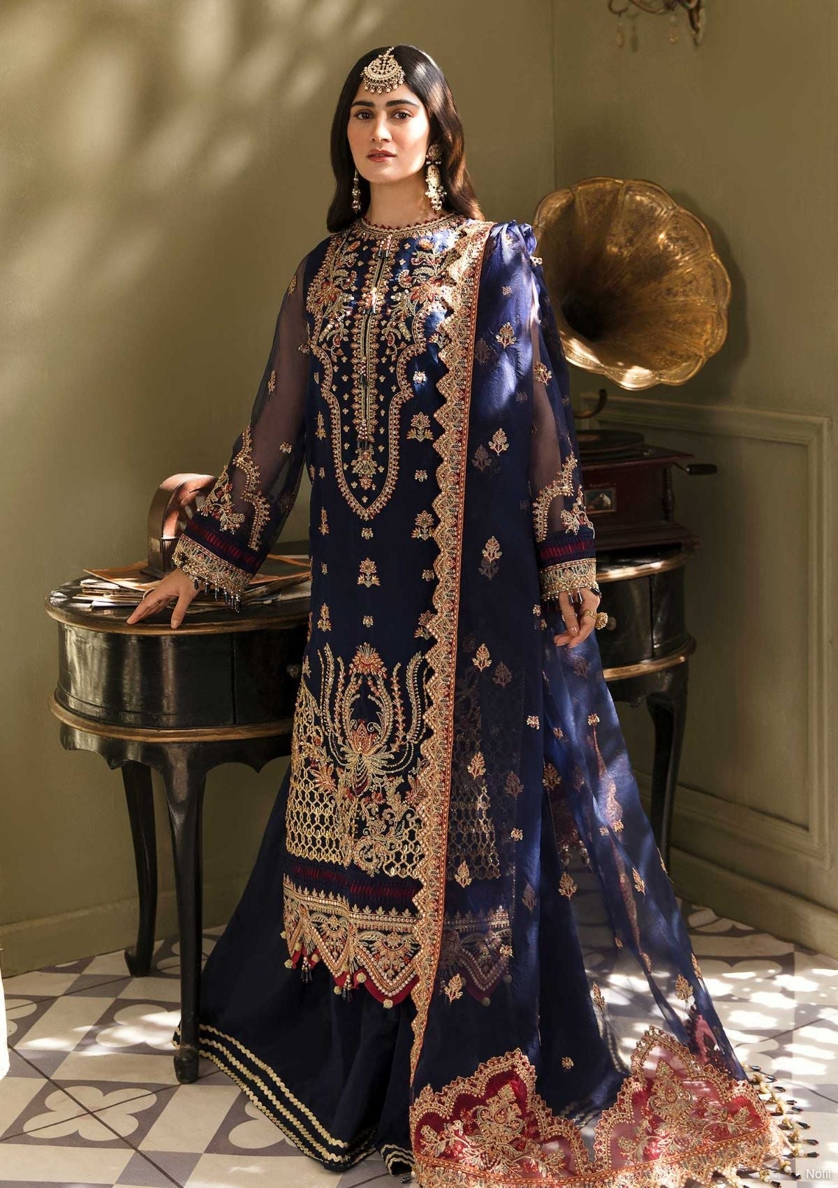 Formal Dress - Eleshia - Zarin - SAARYA available at Saleem Fabrics Traditions