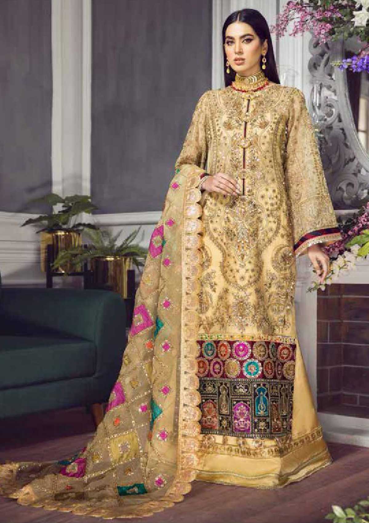 Formal Dress - Ezra - Wedding - Dhanak - EZ#08 available at Saleem Fabrics Traditions