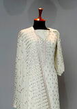 Formal Dress - Fancy Chiffon Emb - 2 Pcs - D#104016 (Lemon) available at Saleem Fabrics Traditions