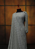 Formal Dress - Fancy Chiffon Emb - 2 Pcs - D#104276 (Grey) available at Saleem Fabrics Traditions