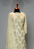 Formal Dress - Fancy Chiffon Emb - 2 Pcs - D#104340 (Lemon) available at Saleem Fabrics Traditions