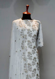 Formal Dress - Fancy Chiffon Emb - 2 Pcs - D#104340 (White) available at Saleem Fabrics Traditions