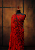 Formal Dress - Fancy Chiffon Emb - 2 Pcs - D#104388 (Red) available at Saleem Fabrics Traditions