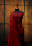 Formal Dress - Fancy Chiffon Emb - 2 Pcs - D#104393 (Maroon) available at Saleem Fabrics Traditions