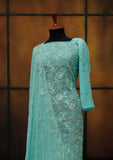Formal Dress - Fancy Chiffon Emb - 2 Pcs - D#104469 (Ferozi) available at Saleem Fabrics Traditions