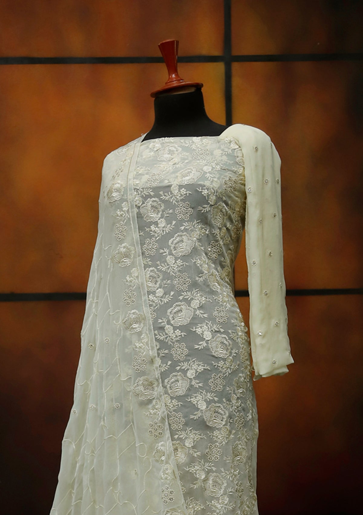 Formal Dress - Fancy Chiffon Emb - 2 Pcs - D#104469 (Lemon) available at Saleem Fabrics Traditions