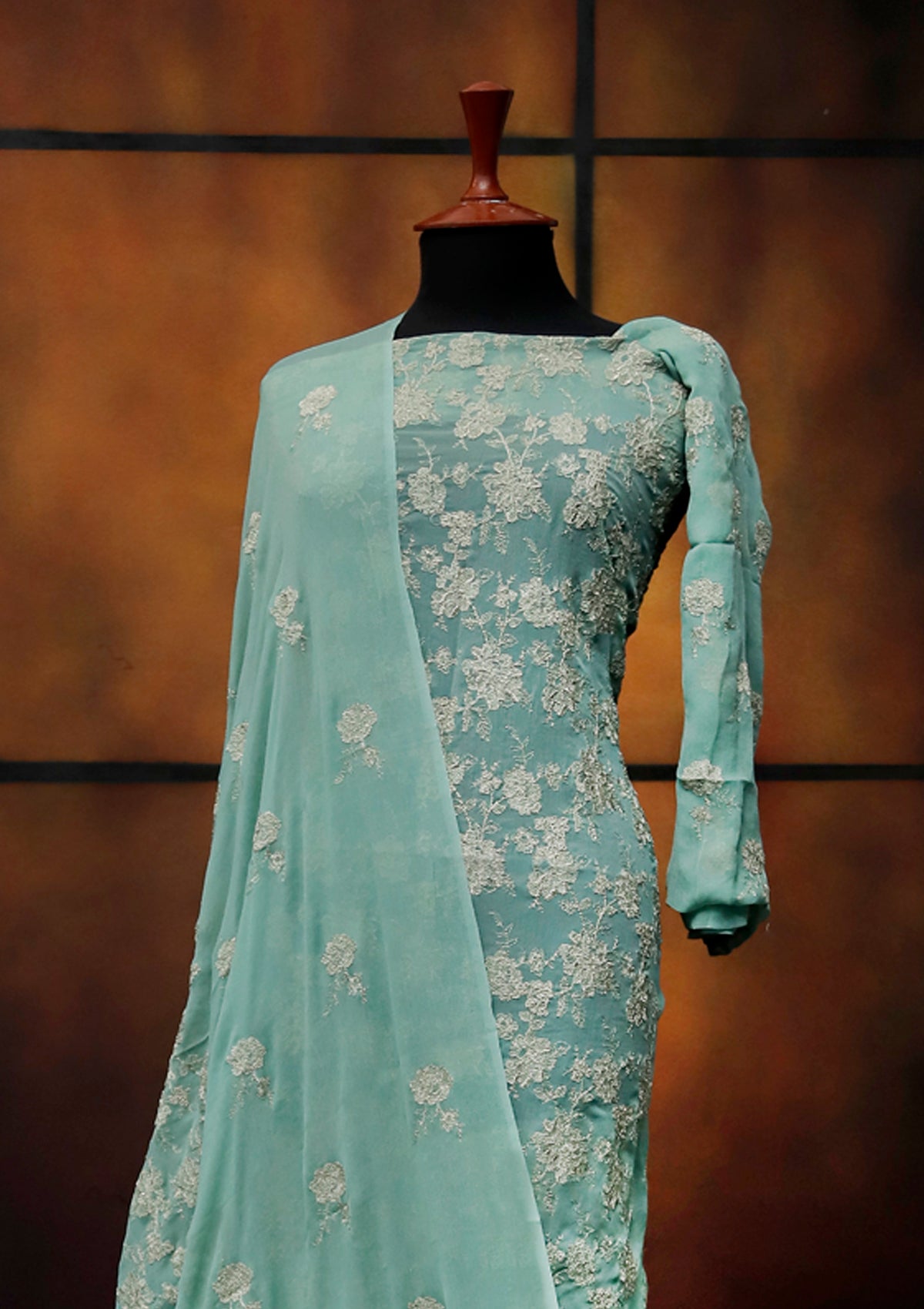 Formal Dress - Fancy Chiffon Emb - 2 Pcs - D#104485 (Green) available at Saleem Fabrics Traditions