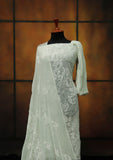 Formal Dress - Fancy Chiffon Emb - 2 Pcs - D#104492 (Off White) available at Saleem Fabrics Traditions