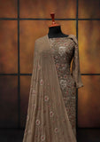 Formal Dress - Fancy Chiffon Emb - 2 Pcs - D#104493 (Brown) available at Saleem Fabrics Traditions