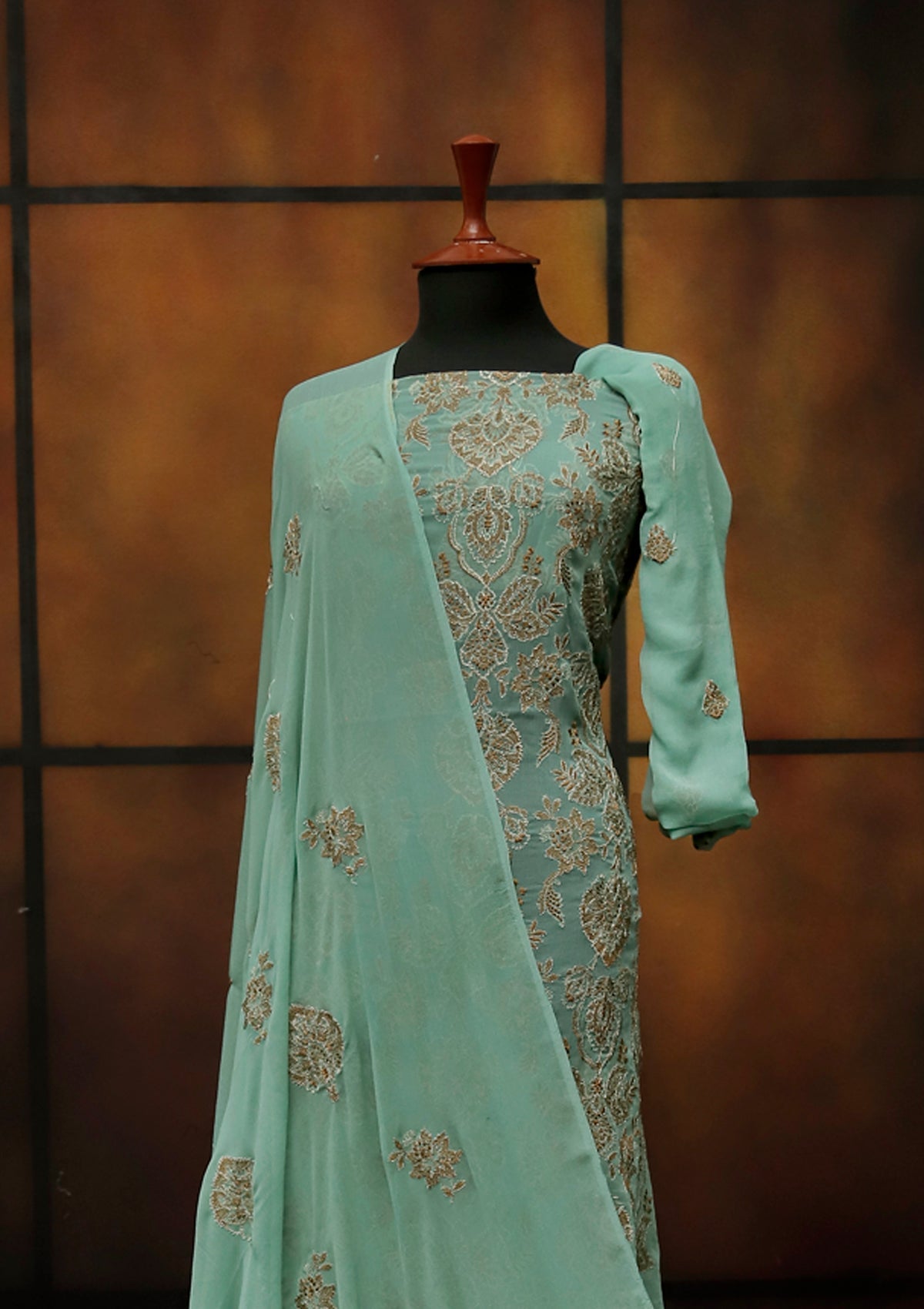 Formal Dress - Fancy Chiffon Emb - 2 Pcs - D#104512 (Green) available at Saleem Fabrics Traditions