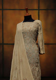 Formal Dress - Fancy Chiffon Emb - 2 Pcs - D#104512 (Skin) available at Saleem Fabrics Traditions