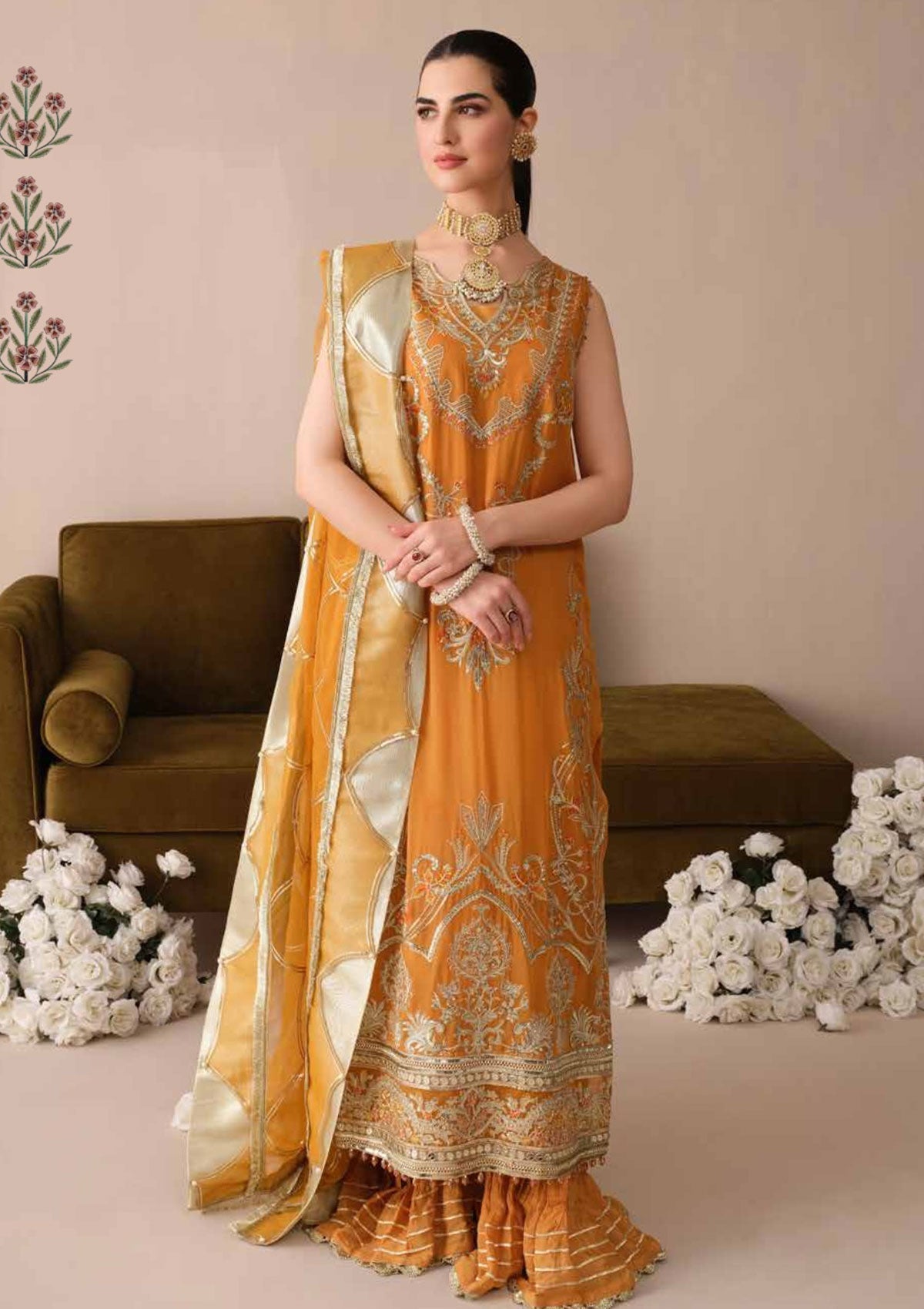 Formal Dress - Freesia - Noor Jahan - Dahr - FFD#93 available at Saleem Fabrics Traditions