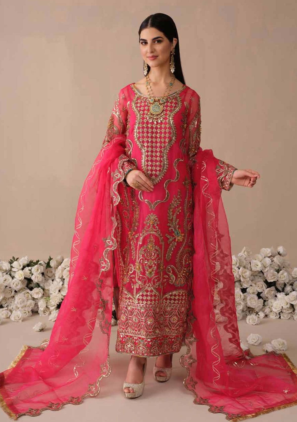 Formal Dress - Freesia - Noor Jahan - Gullyass - FFD#92 available at Saleem Fabrics Traditions