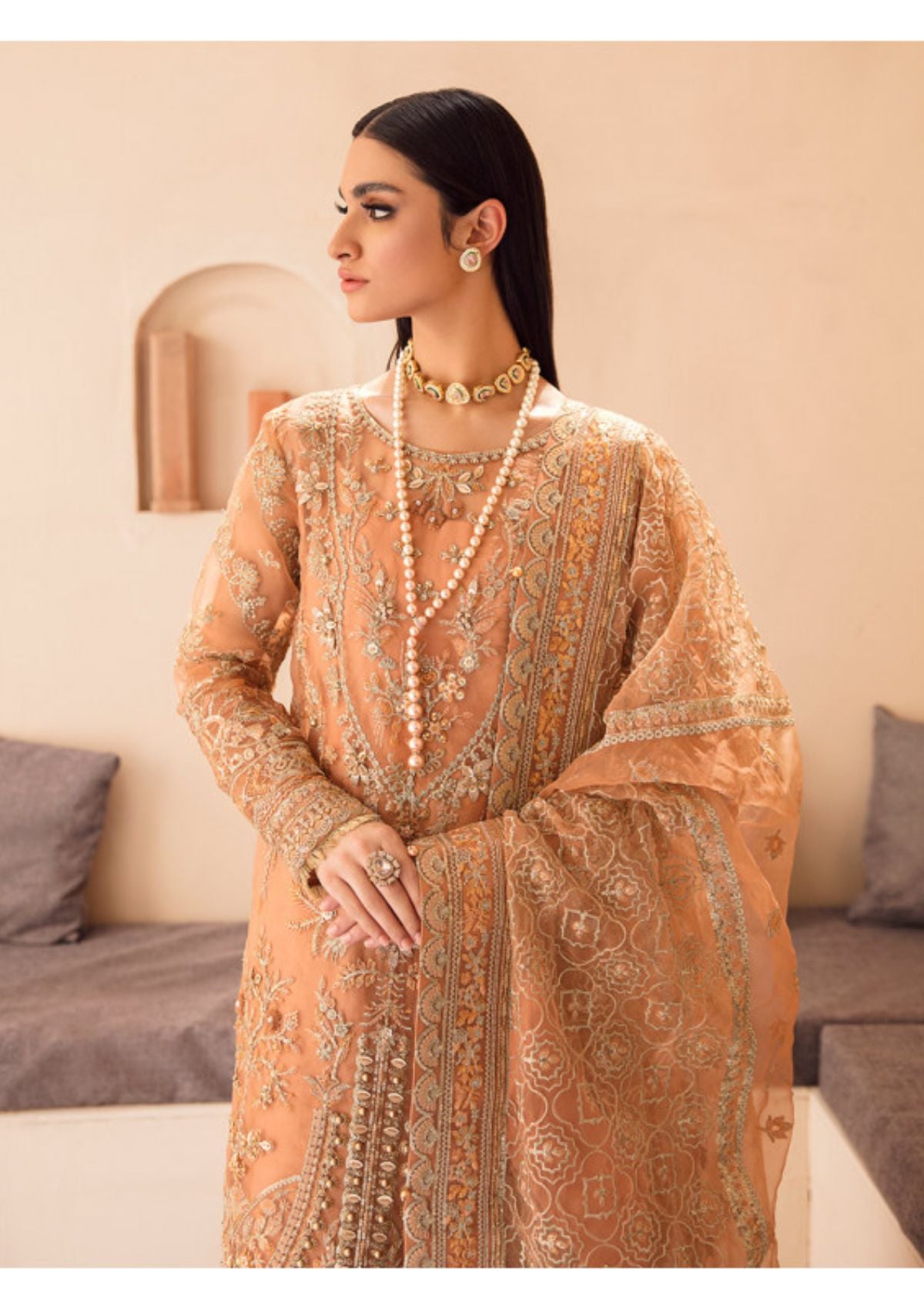 Formal Dress - Gulaal - Eid - Luxury - Unstitched - Sehar - EU#7 available at Saleem Fabrics Traditions