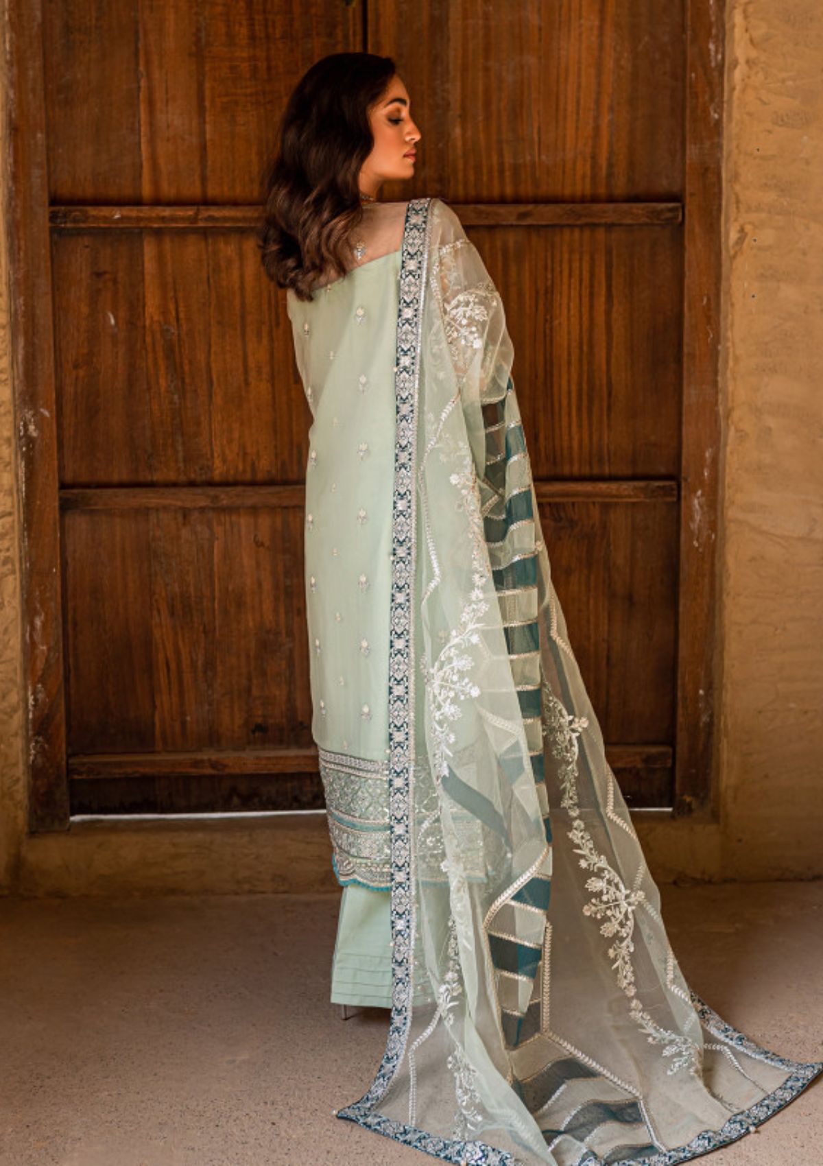 Formal Dress - Gulaal - Embroidered - Chiffon - Alayha - GEC#3 available at Saleem Fabrics Traditions