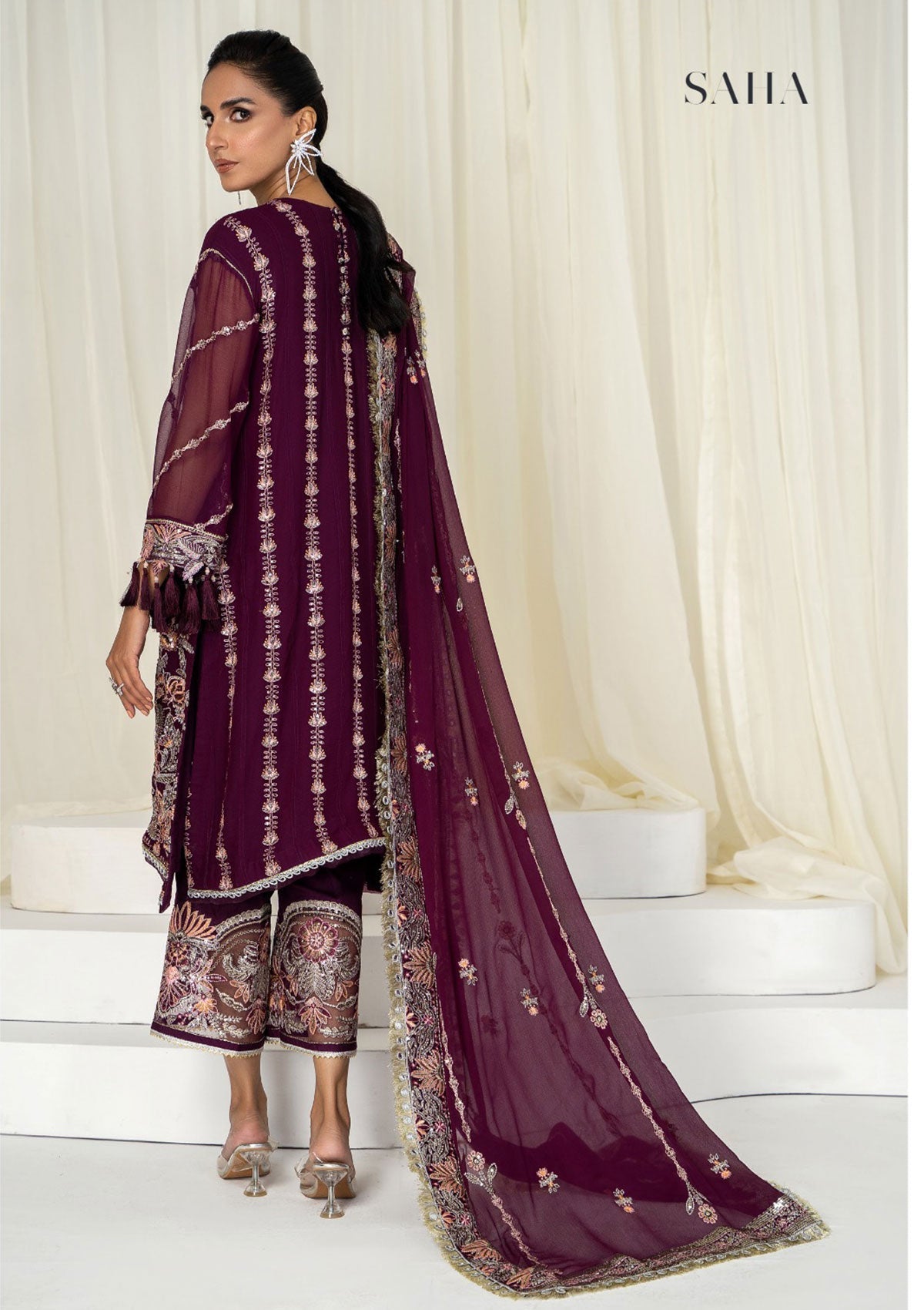 Formal Dress - Hada - Ahdia - D#04 (Saha) available at Saleem Fabrics Traditions