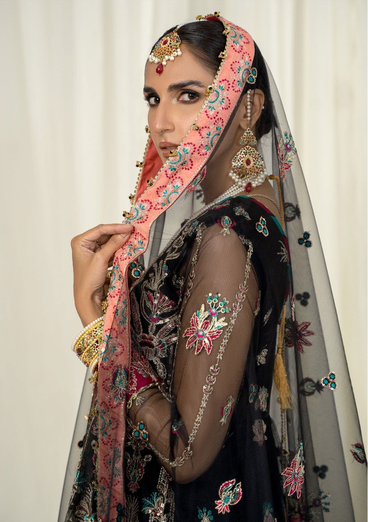 Formal Dress - Hada - Ahdia - D#07 (Aswad) available at Saleem Fabrics Traditions