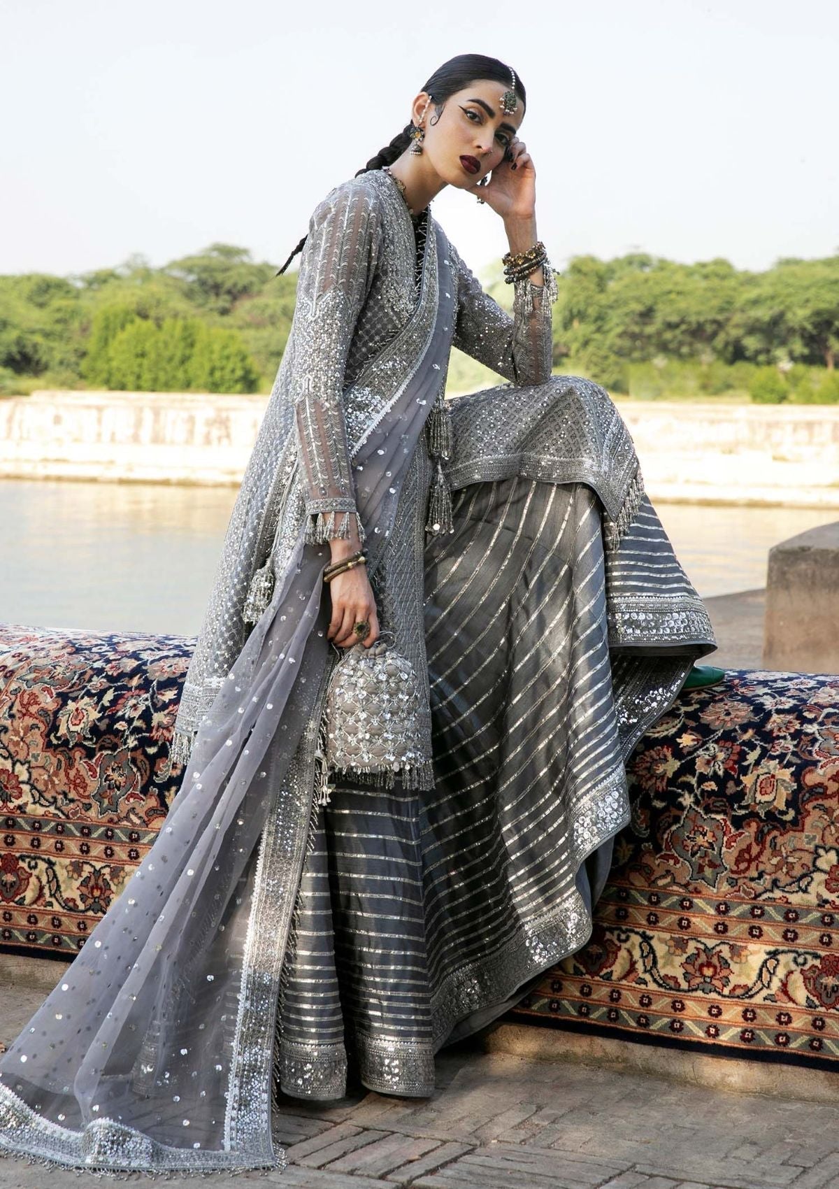 Formal Dress - Hussain Rehar - Paar - Mashal available at Saleem Fabrics Traditions