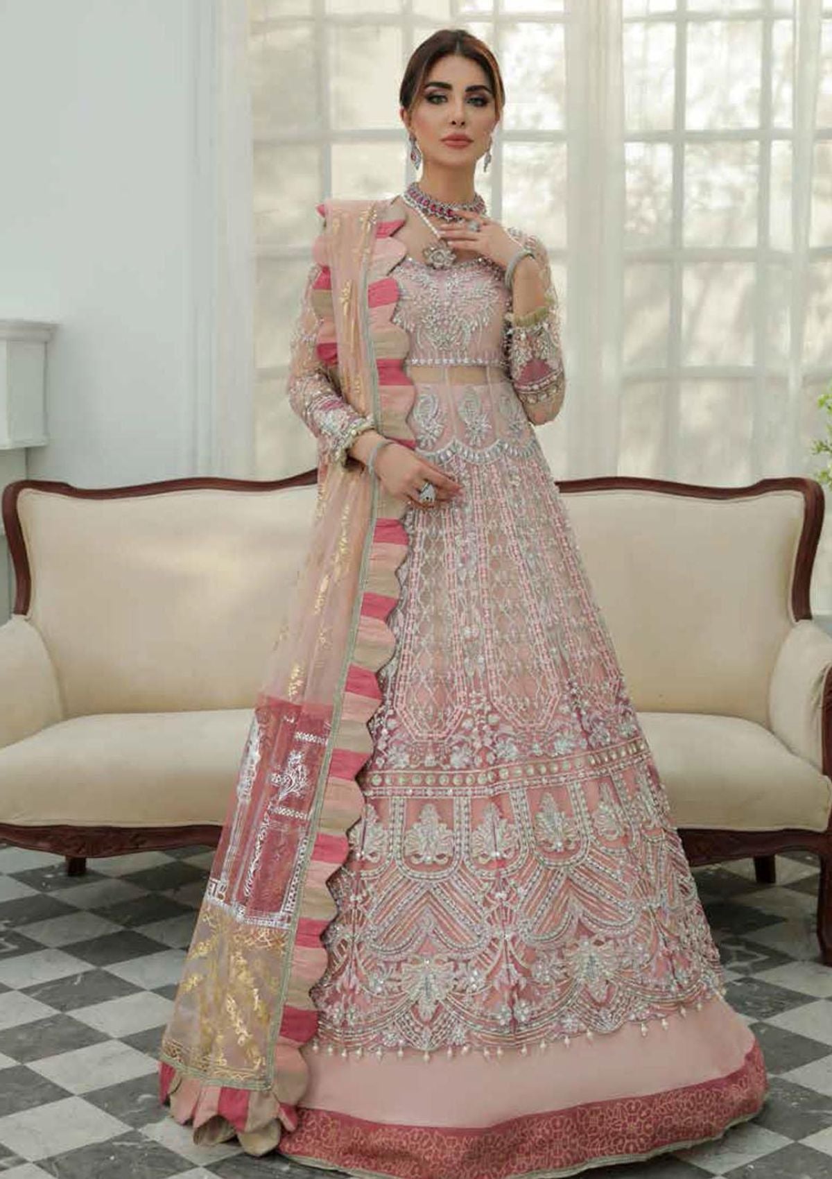 Formal Dress - Inayat -  Luxury Wedding - Zaina - D#4 available at Saleem Fabrics Traditions