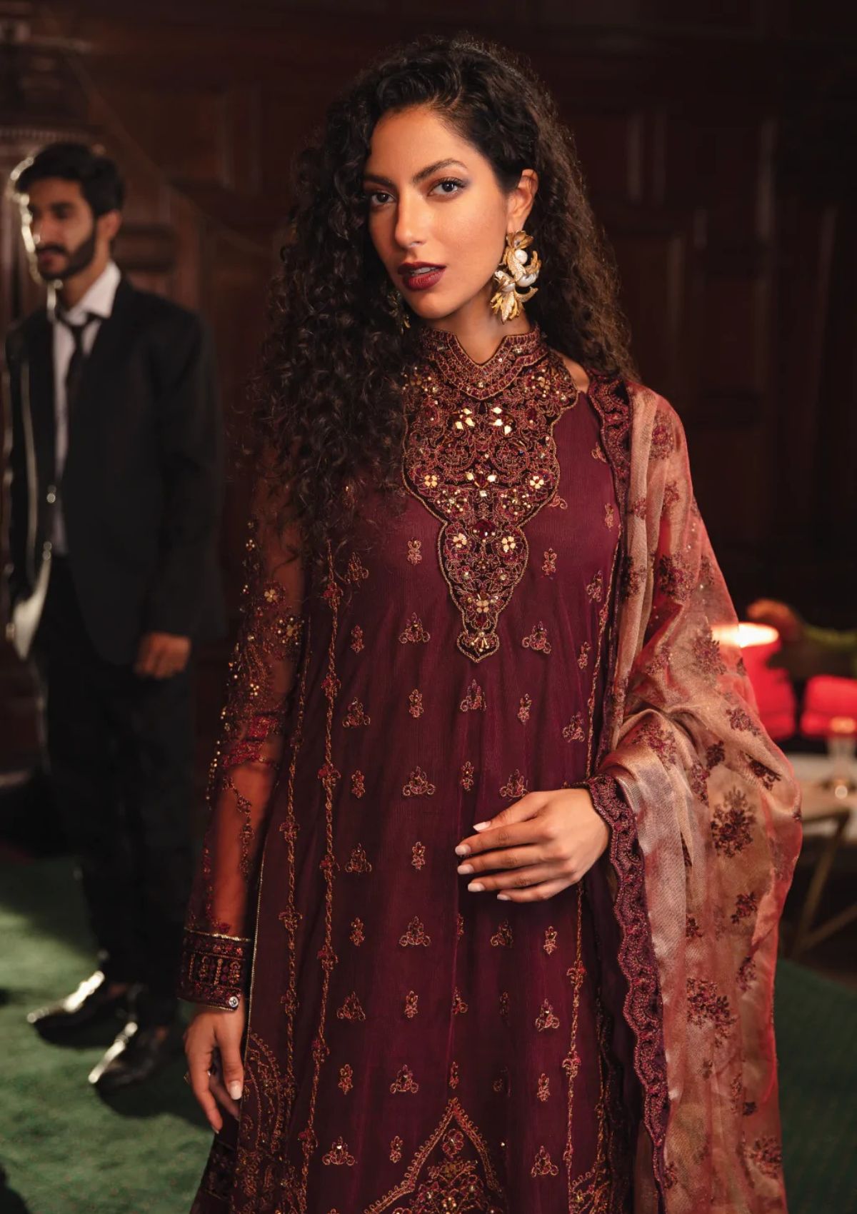 Formal Dress - Iznik - La Royale - Enchanto - IRC#7 available at Saleem Fabrics Traditions