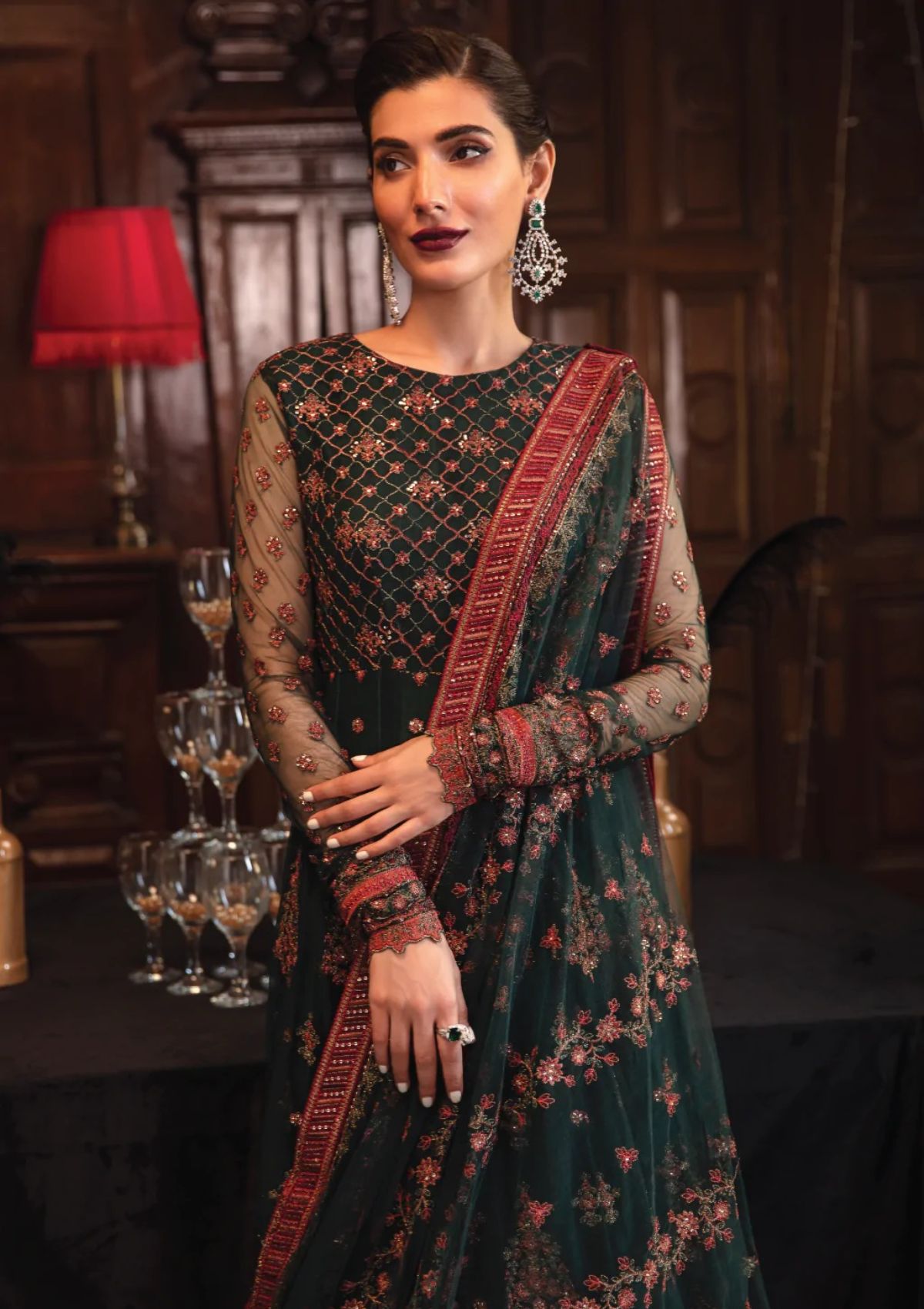Formal Dress - Iznik - La Royale - Espoir - IRC#8 available at Saleem Fabrics Traditions